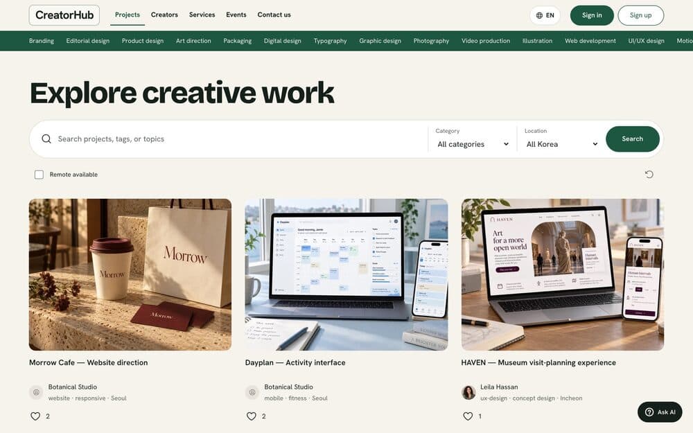 Explore work